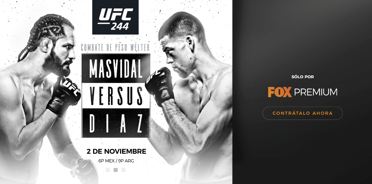 recuerdos mantequilla Panorama FOX PREMIUM TRANSMITIRÁ EN MÉXICO UFC 244: MASVIDAL VS. DÍAZ EN VIVO -  Style by ShockVisual