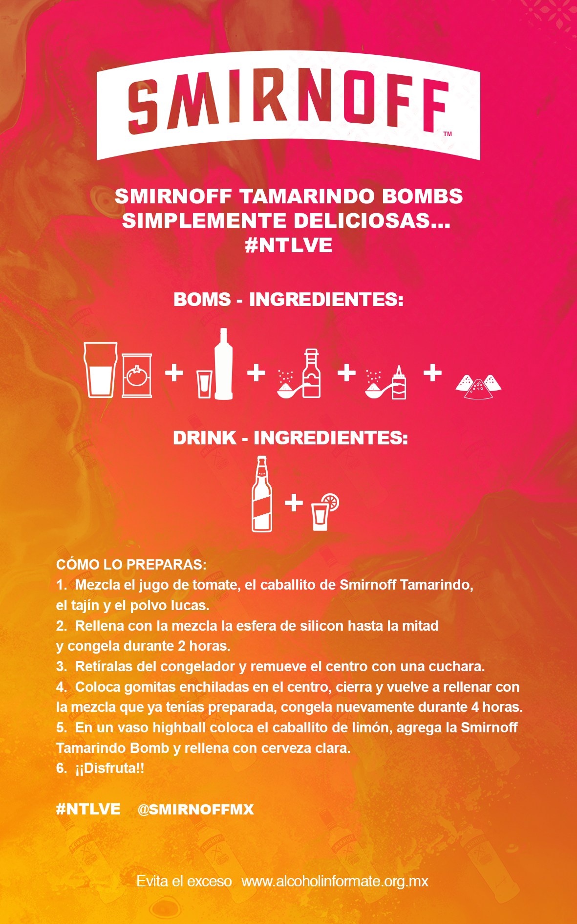 PREPARA UNAS SMIRNOFF TAMARINDO BOMBS PARA LIBERARTE DEL CALOR DE SEMANA  SANTA - Style by ShockVisual